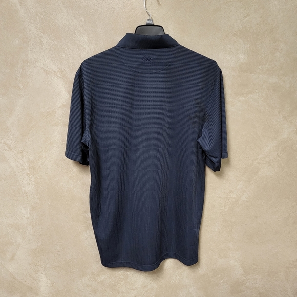 Monterey Club Navy Blue /Black Strips Golf Polo "The Links at Queens Creek" Logo - Picture 4 of 7